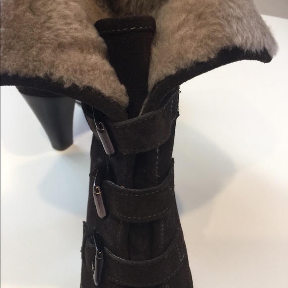 Sofft Chocolate Brown Espresso Suede Boots - 9 - Picture 6 of 8